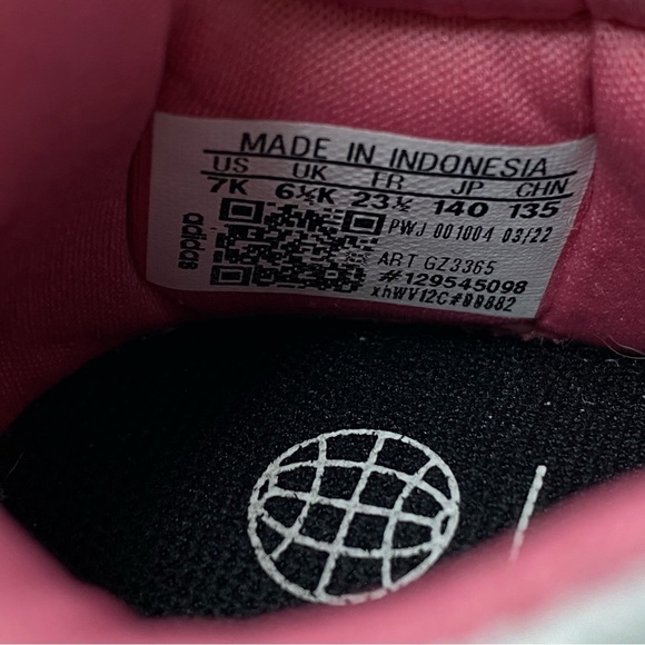 Adidas Pink, Purple & White Little Girl Sneakers Althletic Shoes size 7 - Picture 7 of 10